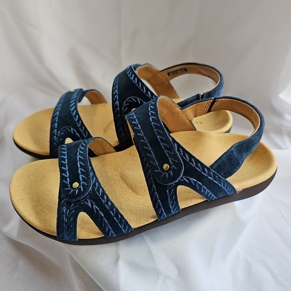 REVITALIGN Shoes - Revitalign Orthotic  Suede Hook And Loop Sandal-Blue-Size 9B NEW-A687172